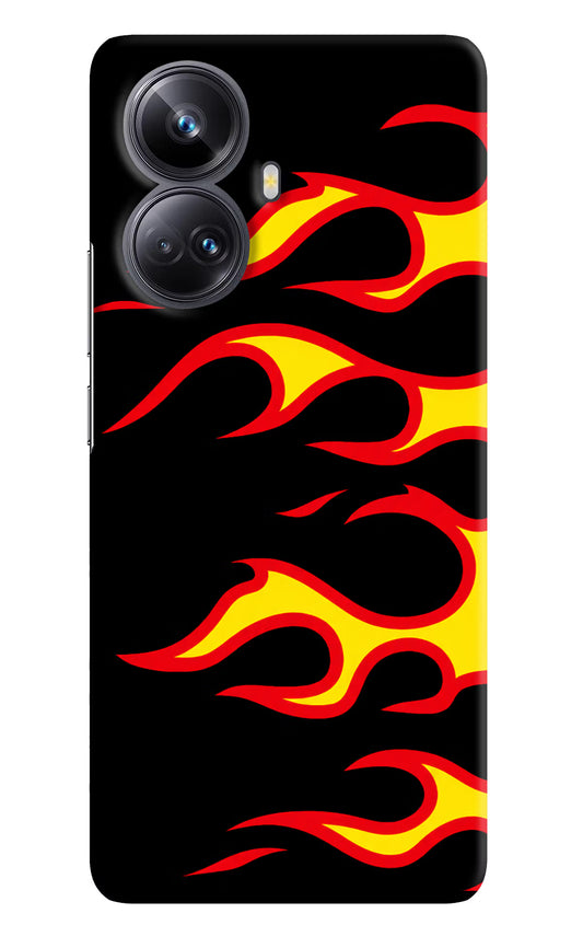 Side Sweep Flames Realme 10 Pro+ 5G Hard Case Back Cover by Casekaro