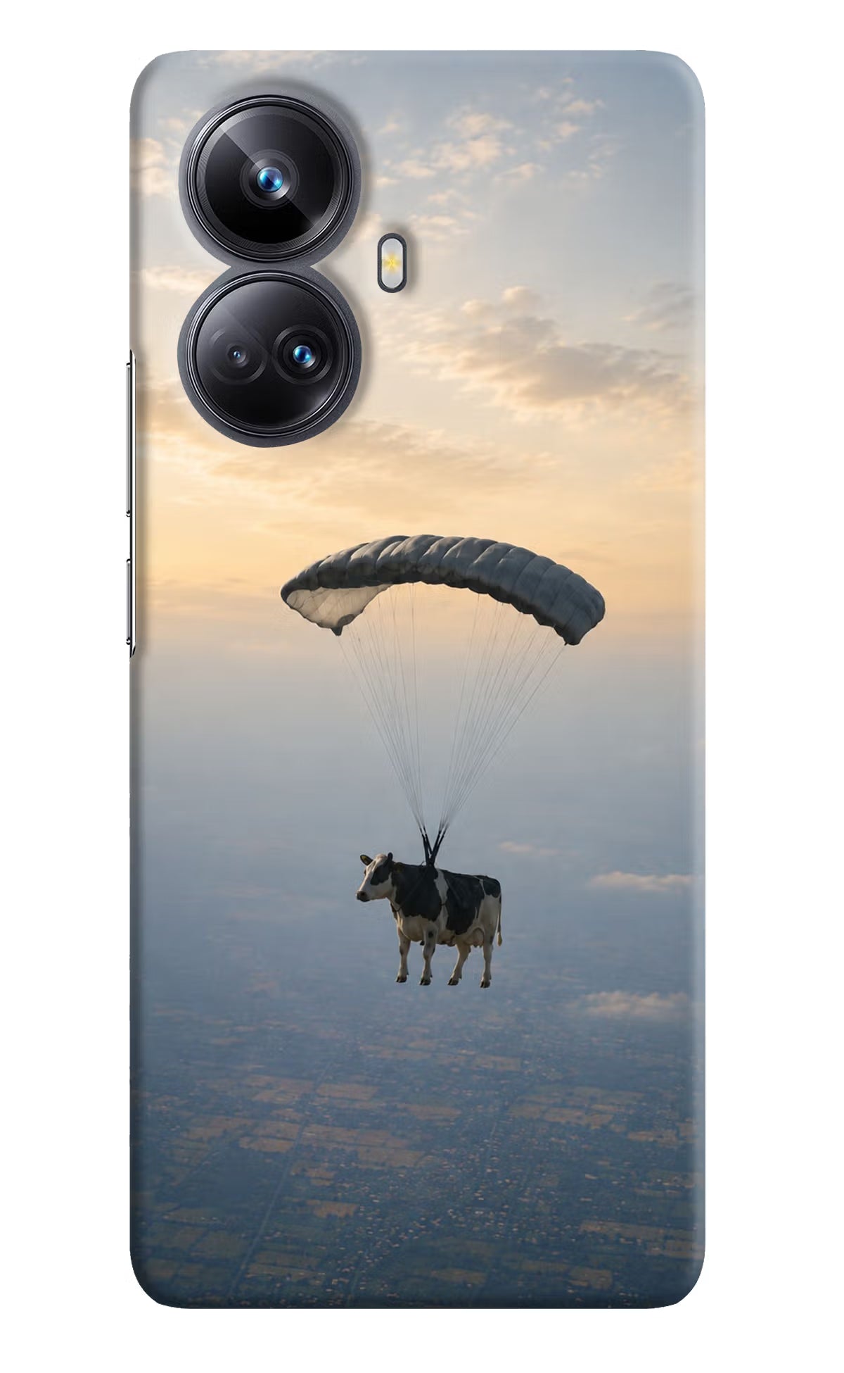 Skydiving Cow Realme 10 Pro+ 5G Back Cover