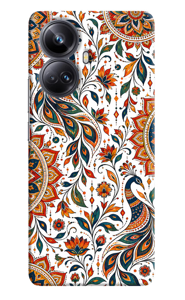 White Mayura Realme 10 Pro+ 5G Hard Case Back Cover by Casekaro