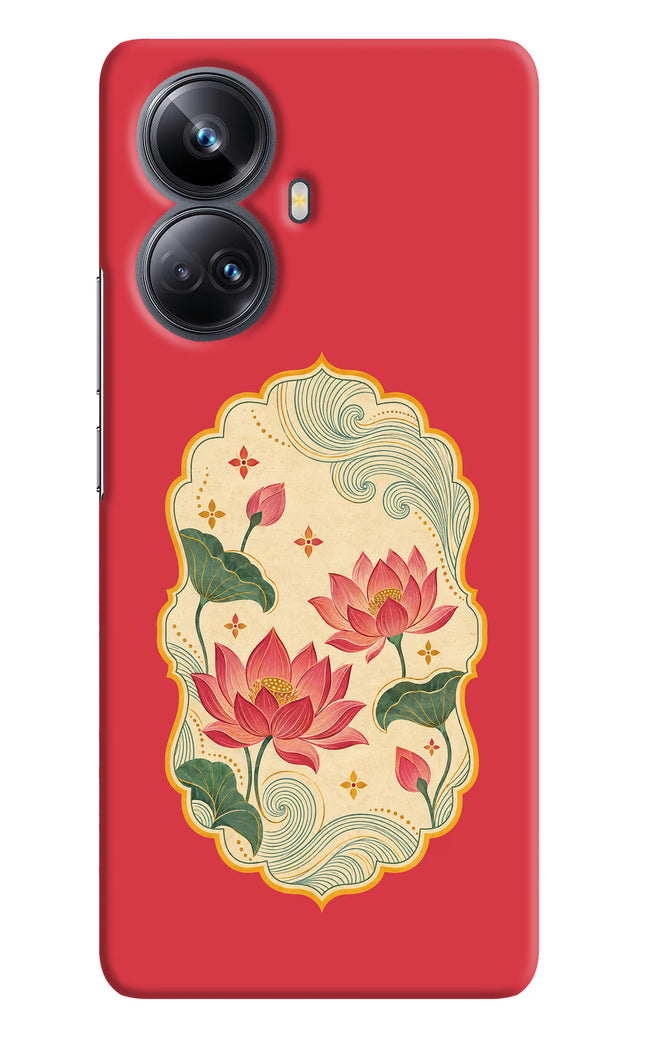 Pink Lotus Realme 10 Pro+ 5G Hard Case Back Cover by Casekaro