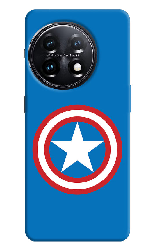Captain America Logo OnePlus 11 5G Hard Case Back Cover by Casekaro