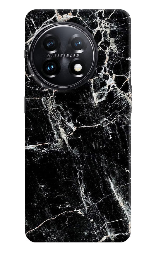 Black Marble Texture OnePlus 11 5G Hard Case Back Cover by Casekaro