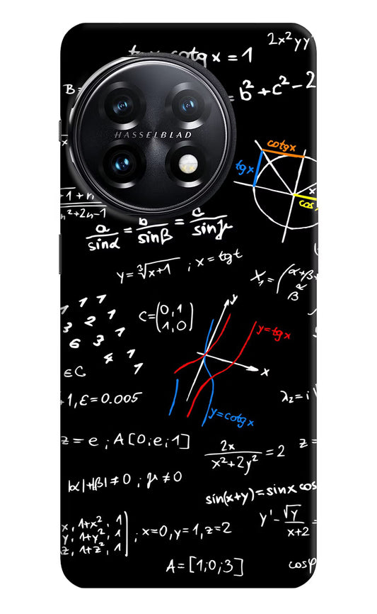 Mathematics Formula OnePlus 11 5G Hard Case Back Cover by Casekaro