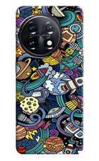Space Abstract OnePlus 11 5G Hard Case Back Cover by Casekaro