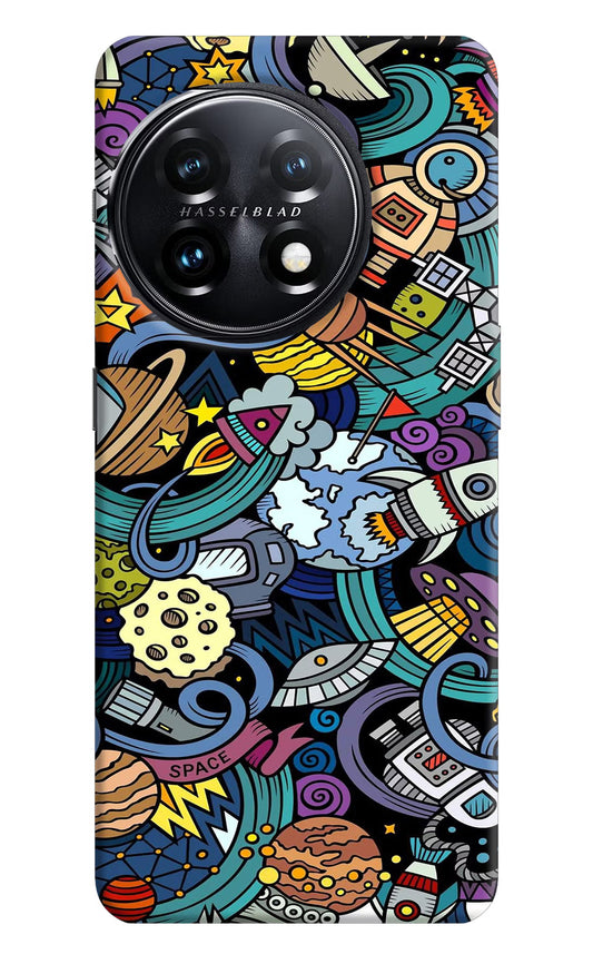 Space Abstract OnePlus 11 5G Hard Case Back Cover by Casekaro