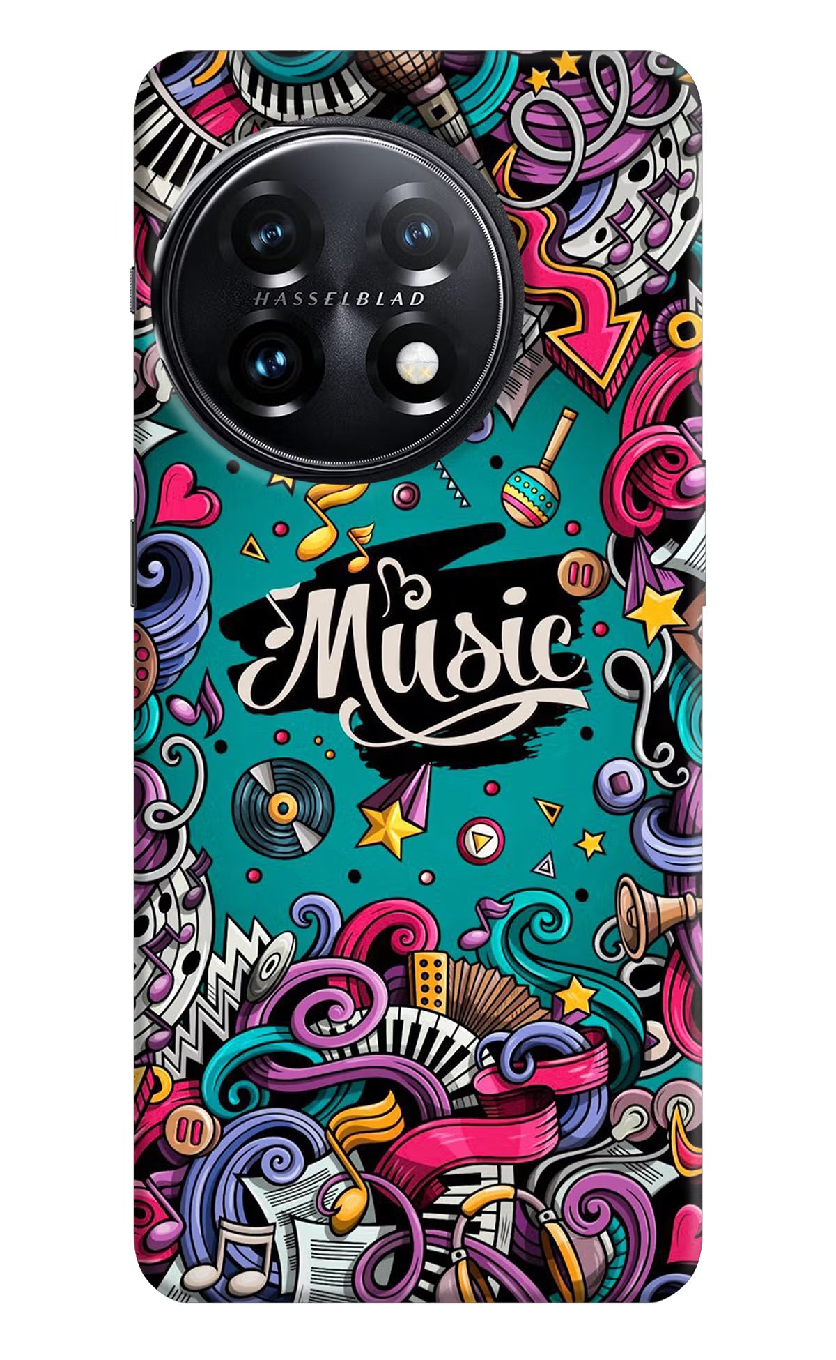 Music Graffiti OnePlus 11 5G Hard Case Back Cover by Casekaro