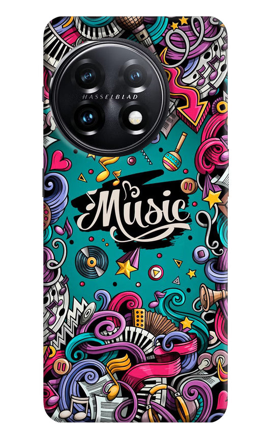 Music Graffiti OnePlus 11 5G Hard Case Back Cover by Casekaro