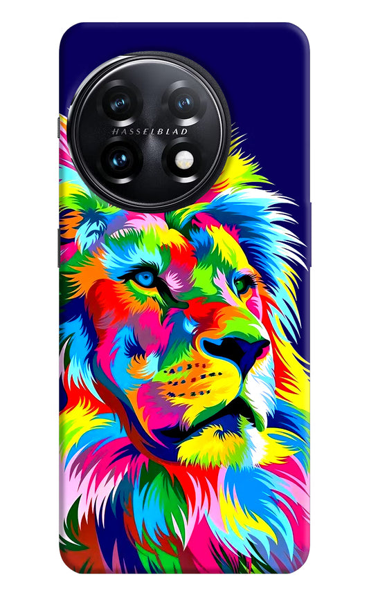 Vector Art Lion OnePlus 11 5G Hard Case Back Cover by Casekaro