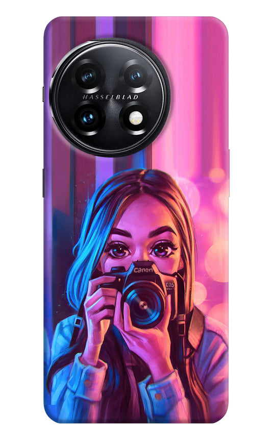 Girl Photographer OnePlus 11 5G Hard Case Back Cover by Casekaro