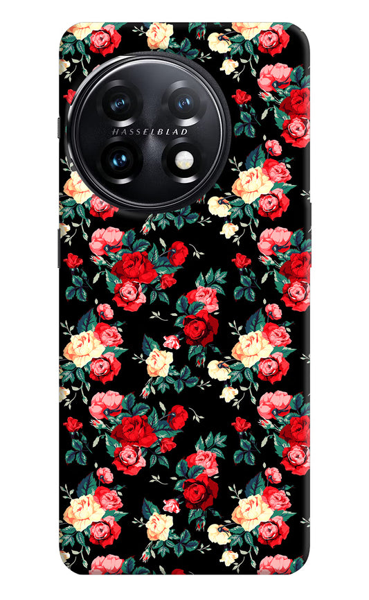 Rose Pattern OnePlus 11 5G Hard Case Back Cover by Casekaro
