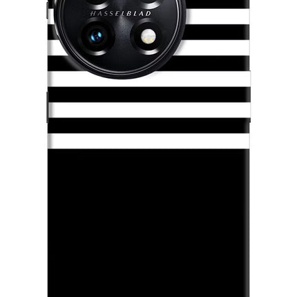 Black and White Print OnePlus 11 5G Hard Case Back Cover by Casekaro