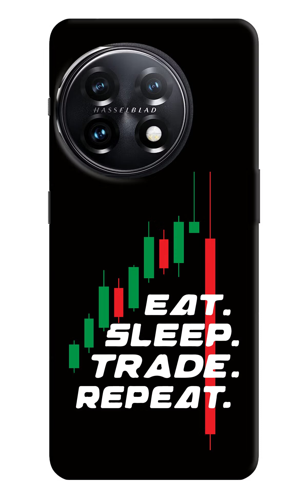 Eat Sleep Trade Repeat OnePlus 11 5G Hard Case Back Cover by Casekaro