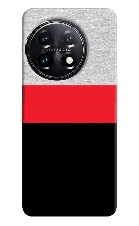 Tri Color Pattern OnePlus 11 5G Hard Case Back Cover by Casekaro