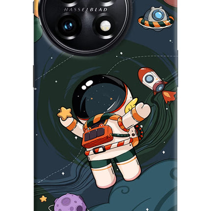Cartoon Astronaut OnePlus 11 5G Hard Case Back Cover by Casekaro