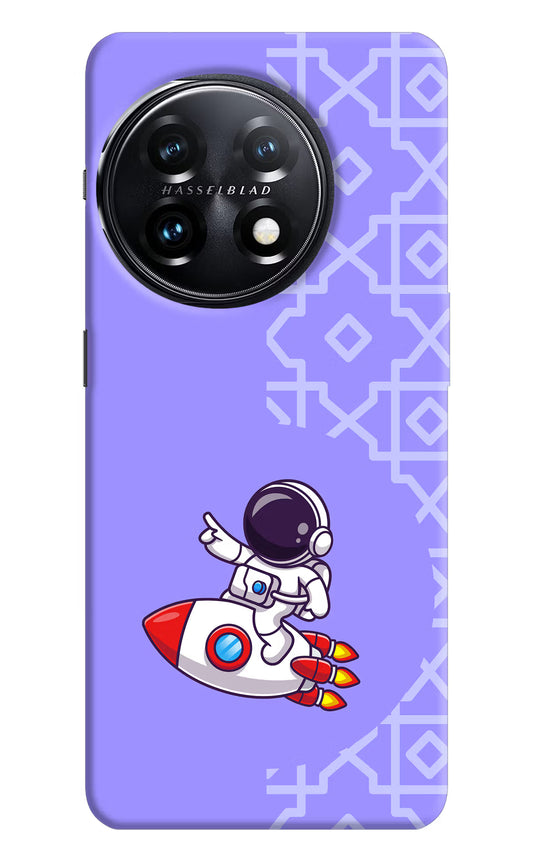 Cute Astronaut OnePlus 11 5G Hard Case Back Cover by Casekaro