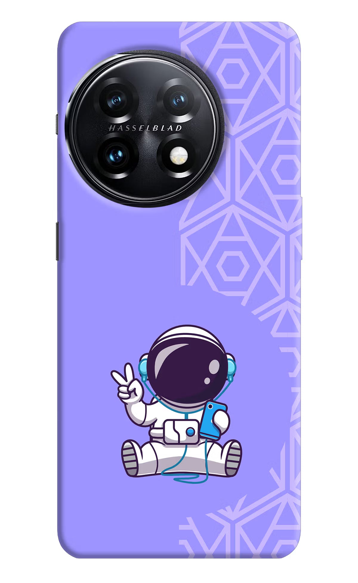 Cute Astronaut Chilling OnePlus 11 5G Hard Case Back Cover by Casekaro