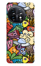 Veggie Doodle OnePlus 11 5G Hard Case Back Cover by Casekaro
