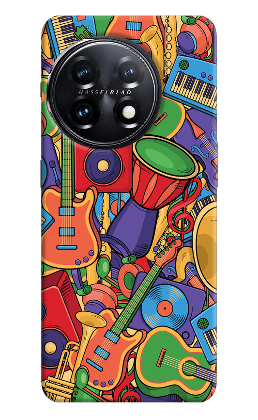 Music Instrument Doodle OnePlus 11 5G Hard Case Back Cover by Casekaro