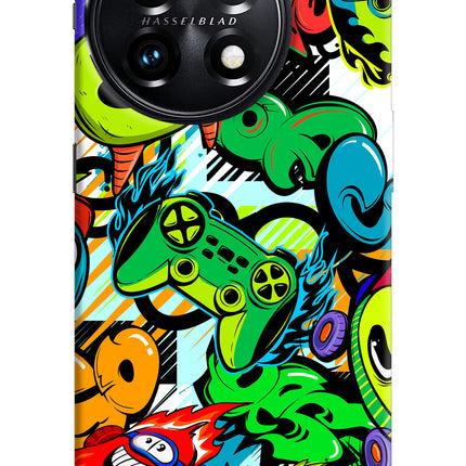 Game Doodle OnePlus 11 5G Hard Case Back Cover by Casekaro