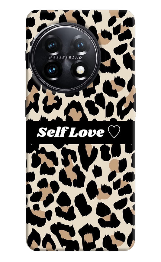 Leopard Print Self Love OnePlus 11 5G Hard Case Back Cover by Casekaro