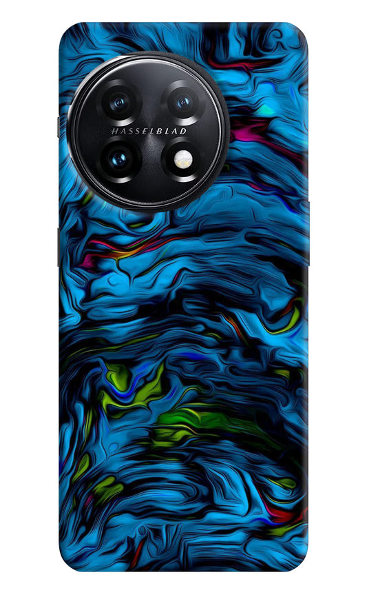 Dark Blue Abstract OnePlus 11 5G Hard Case Back Cover by Casekaro