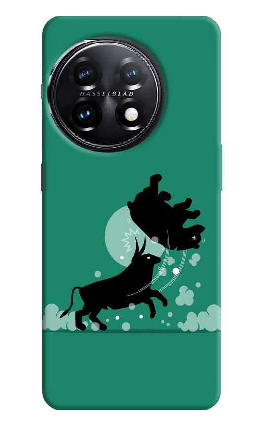 Bull Conqueror OnePlus 11 5G Hard Case Back Cover by Casekaro