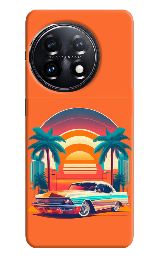 Palm Drive 80s OnePlus 11 5G Hard Case Back Cover by Casekaro