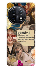 Gemini Zodiac OnePlus 11 5G Hard Case Back Cover by Casekaro