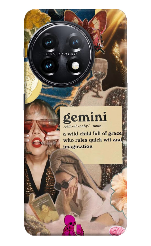 Gemini Zodiac OnePlus 11 5G Hard Case Back Cover by Casekaro