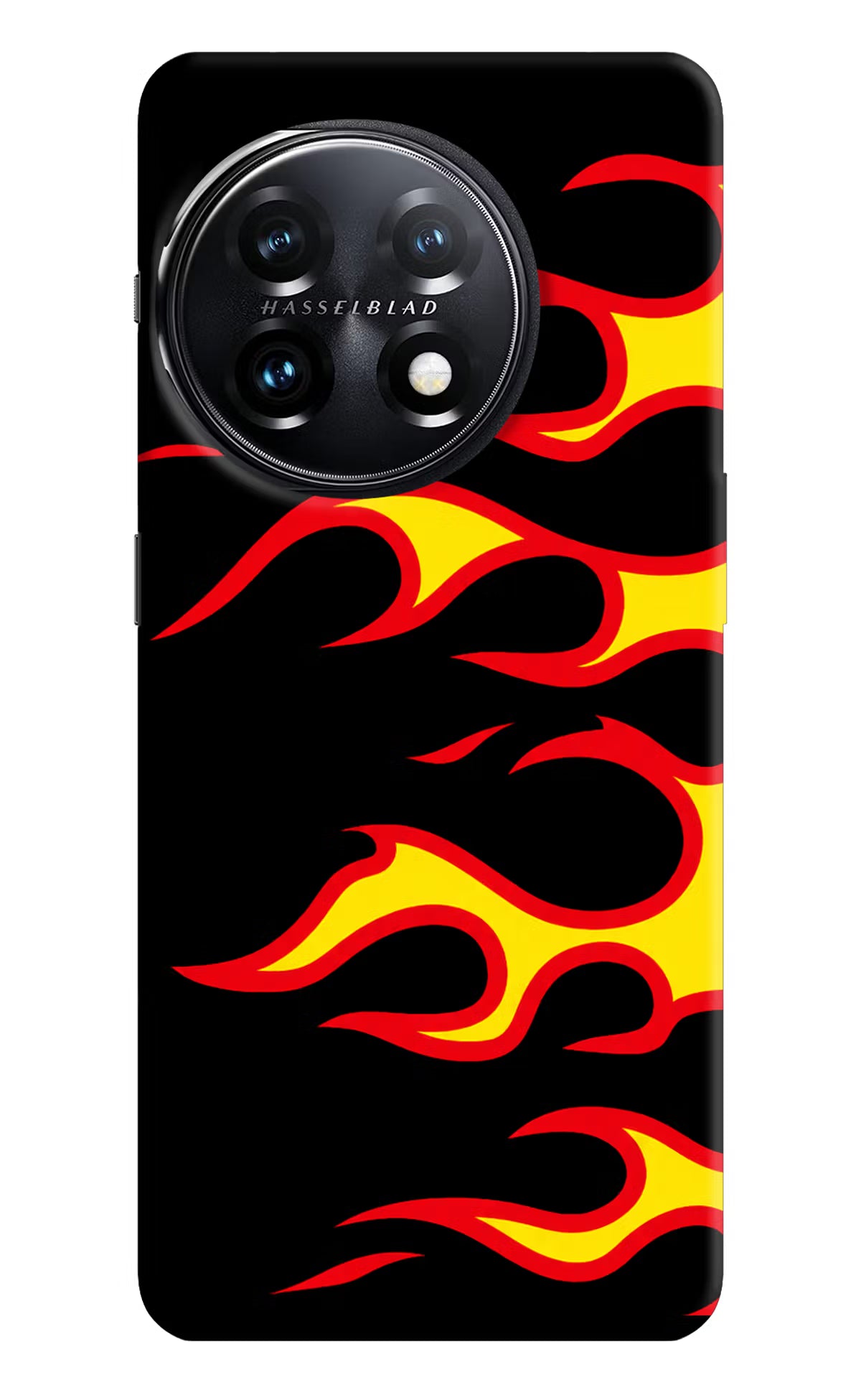 Side Sweep Flames OnePlus 11 5G Hard Case Back Cover by Casekaro