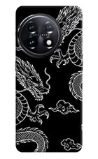 Twin Dragons OnePlus 11 5G Hard Case Back Cover by Casekaro