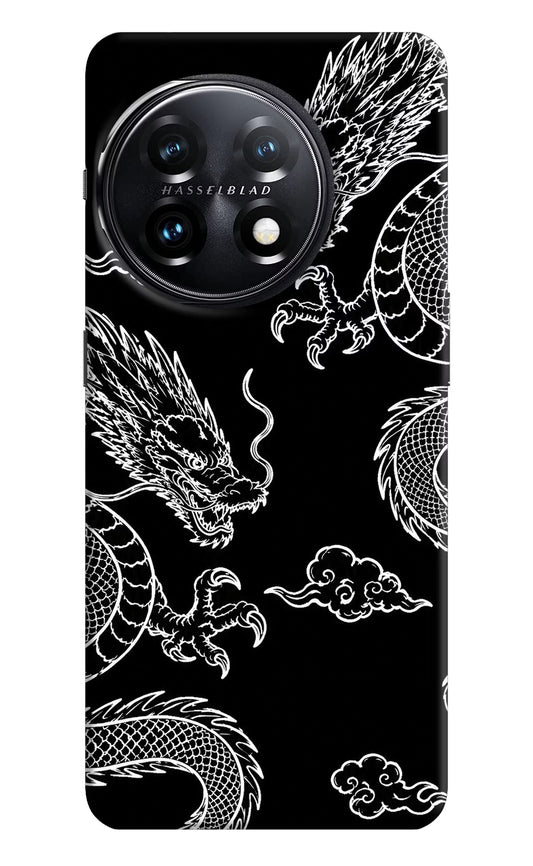 Twin Dragons OnePlus 11 5G Hard Case Back Cover by Casekaro