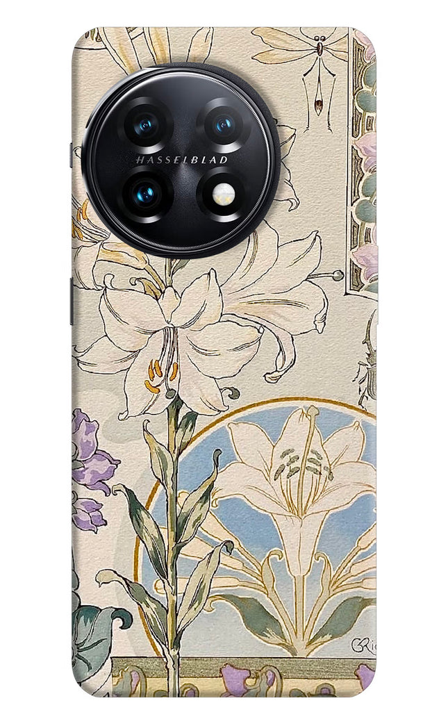 White Lily OnePlus 11 5G Hard Case Back Cover by Casekaro
