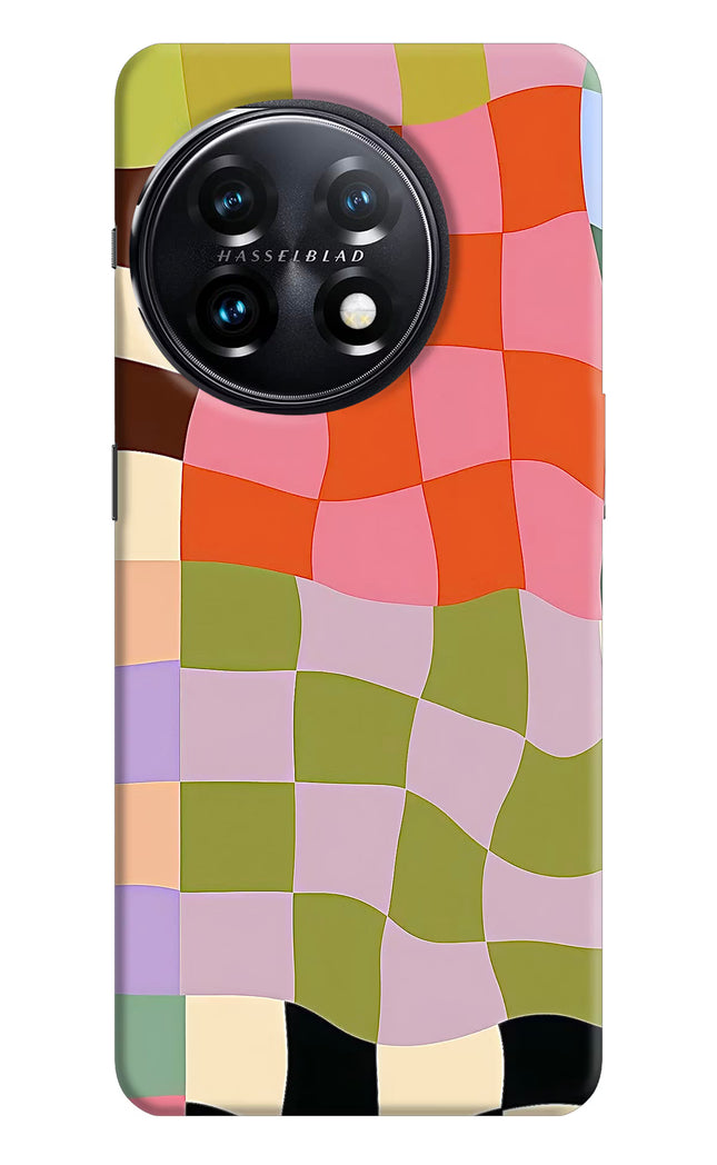 Wavy Grid OnePlus 11 5G Hard Case Back Cover by Casekaro