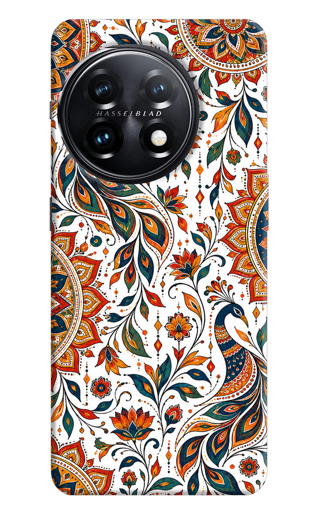 White Mayura OnePlus 11 5G Hard Case Back Cover by Casekaro