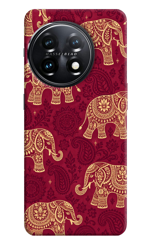 Maroon Elephant OnePlus 11 5G Hard Case Back Cover by Casekaro