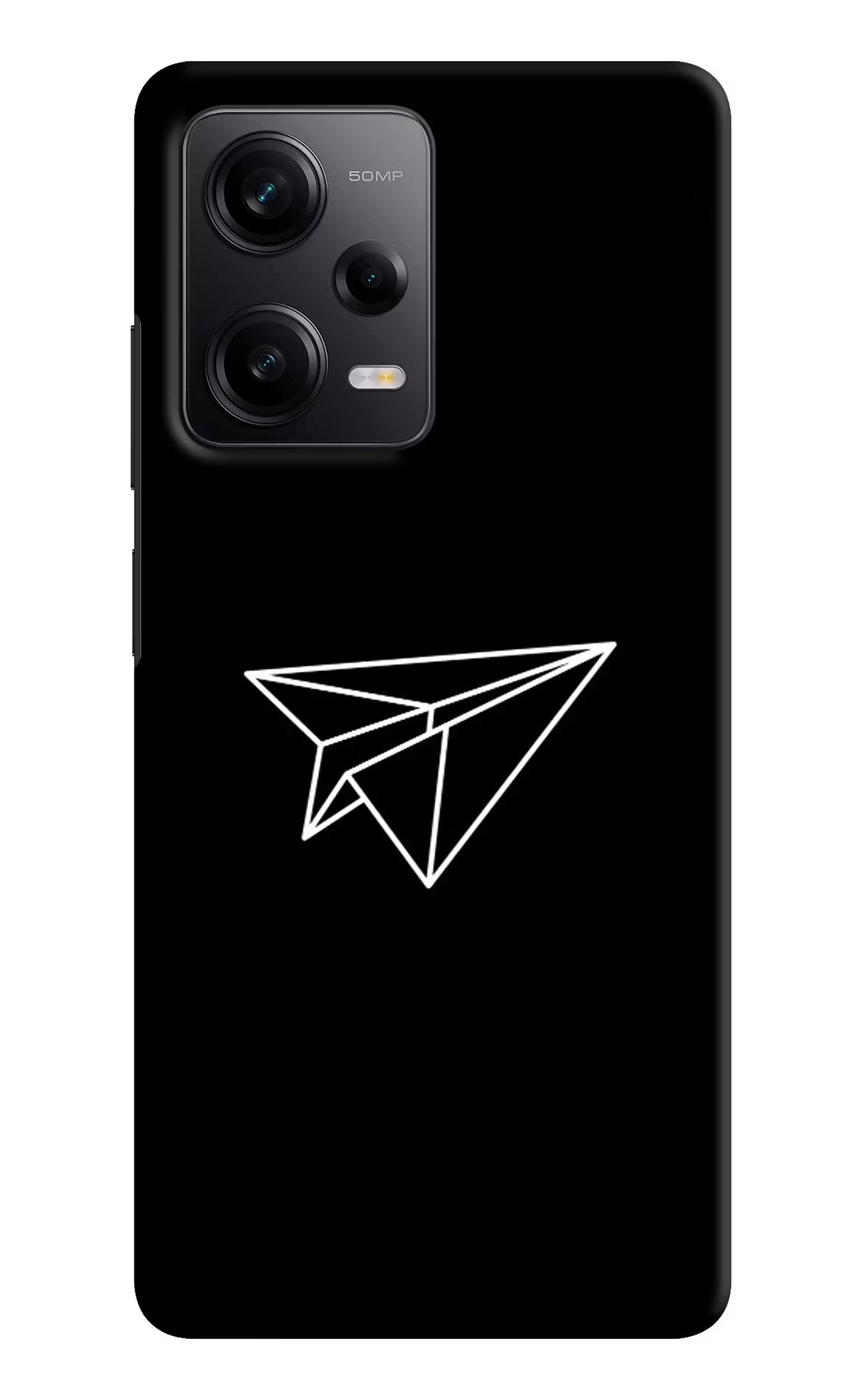 Paper Plane White Redmi Note 12 5G Hard Case Back Cover by Casekaro