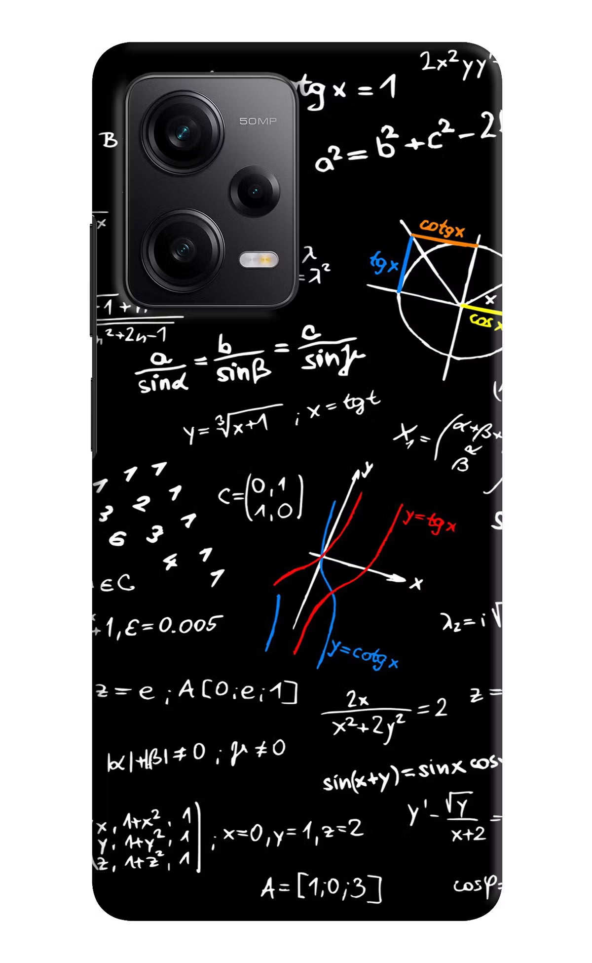 Mathematics Formula Redmi Note 12 5G Hard Case Back Cover by Casekaro