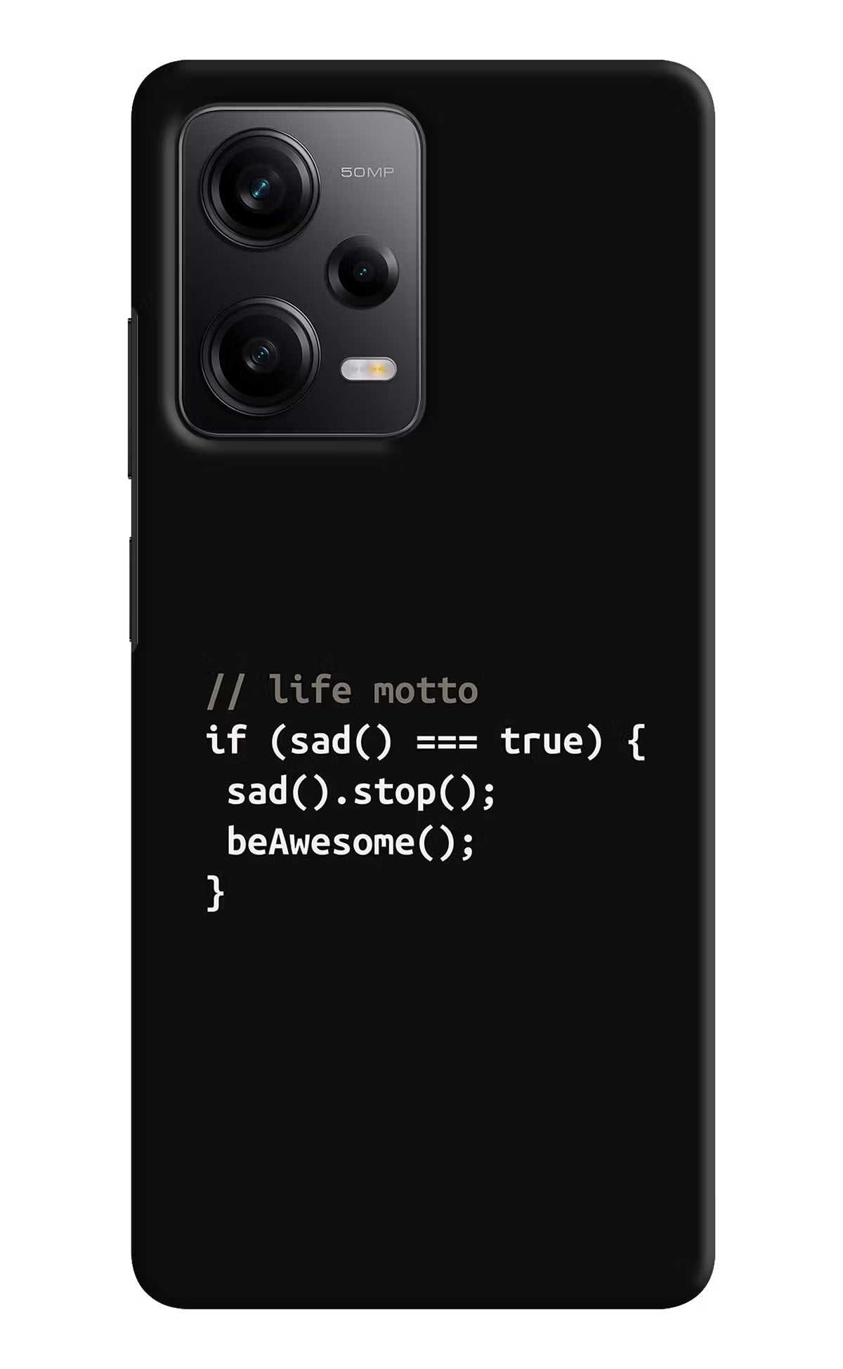 Life Motto Code Redmi Note 12 5G Hard Case Back Cover by Casekaro