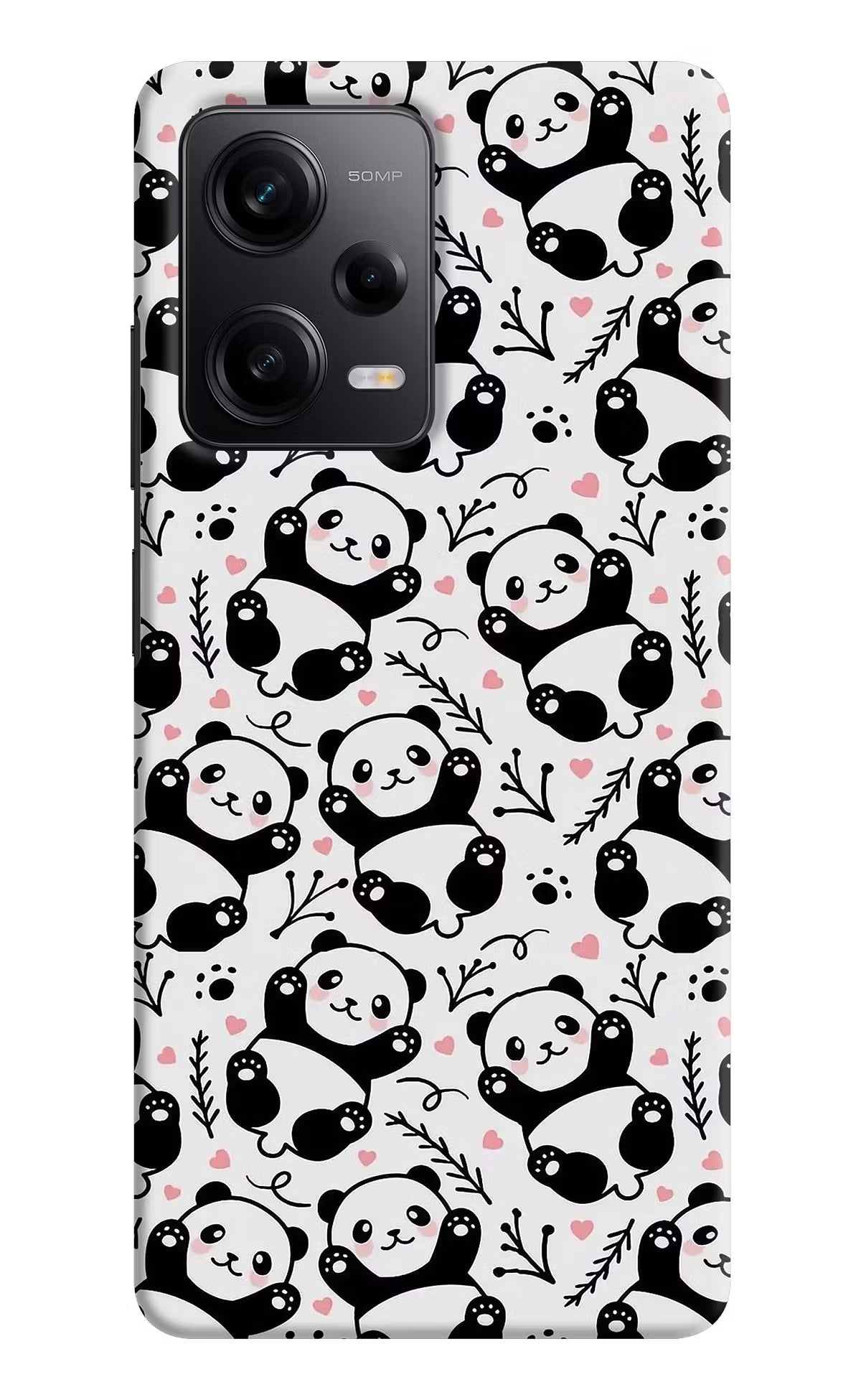 Cute Panda Redmi Note 12 5G Hard Case Back Cover by Casekaro