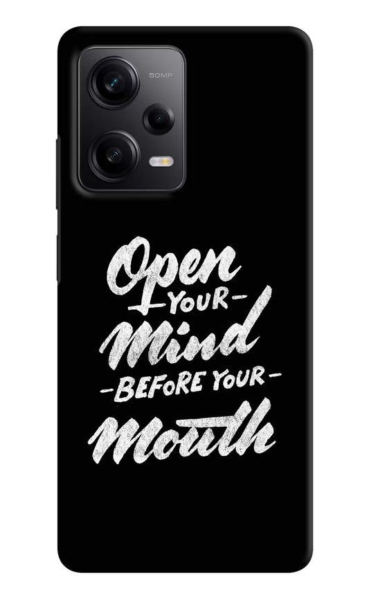 Open Your Mind Before Your Mouth Redmi Note 12 5G Hard Case Back Cover by Casekaro