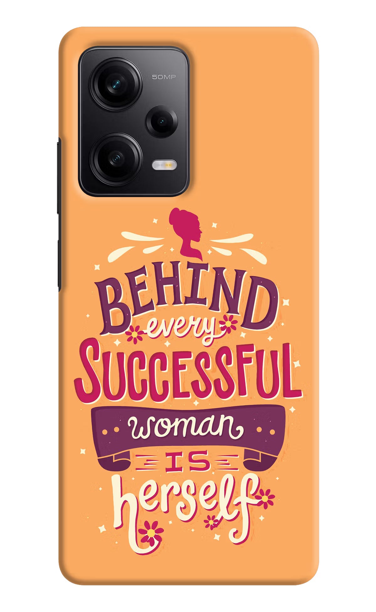 Behind Every Successful Woman There Is Herself Redmi Note 12 5G Hard Case Back Cover by Casekaro