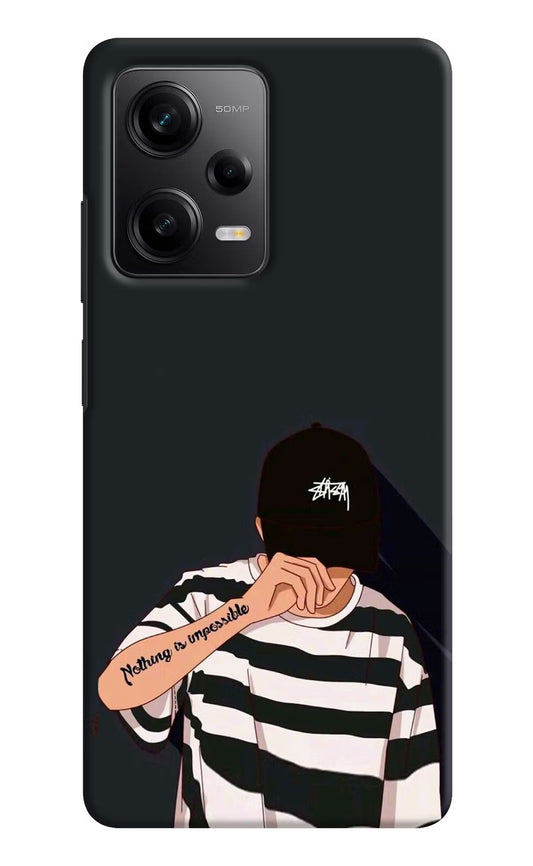 Aesthetic Boy Redmi Note 12 5G Hard Case Back Cover by Casekaro
