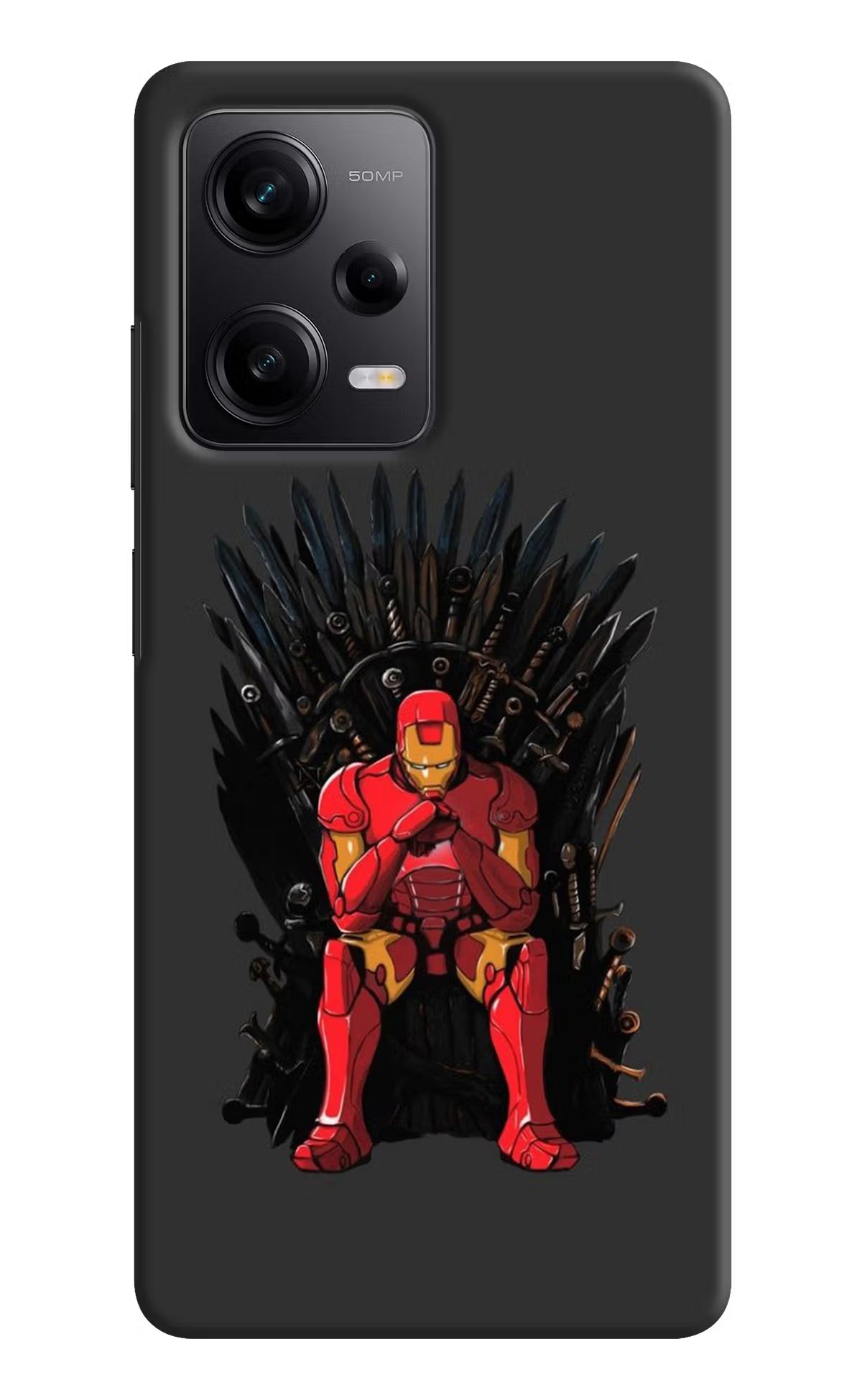 Ironman Throne Redmi Note 12 5G Hard Case Back Cover by Casekaro