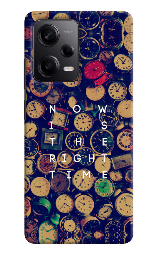Now is the Right Time Quote Redmi Note 12 5G Hard Case Back Cover by Casekaro
