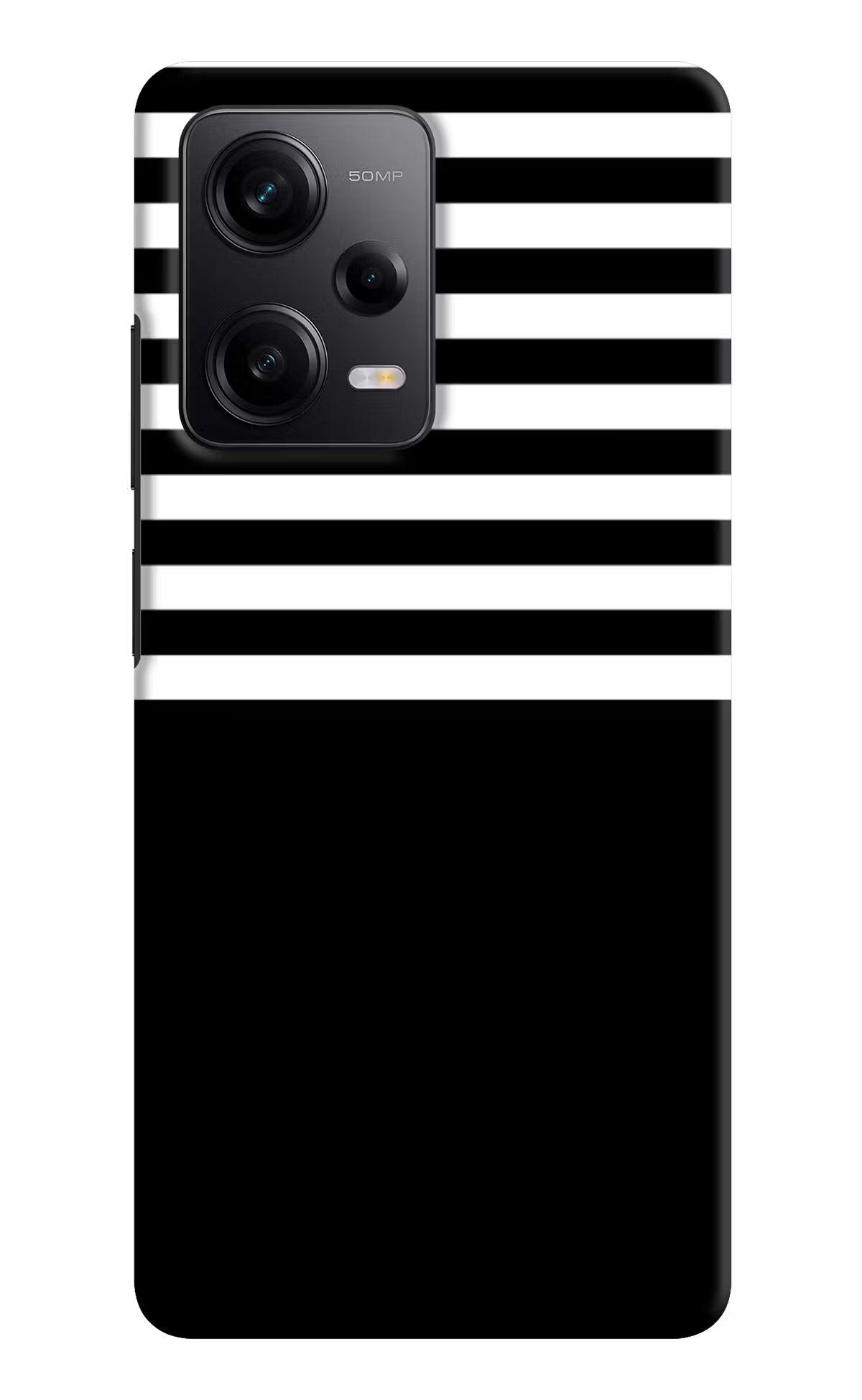 Black and White Print Redmi Note 12 5G Hard Case Back Cover by Casekaro