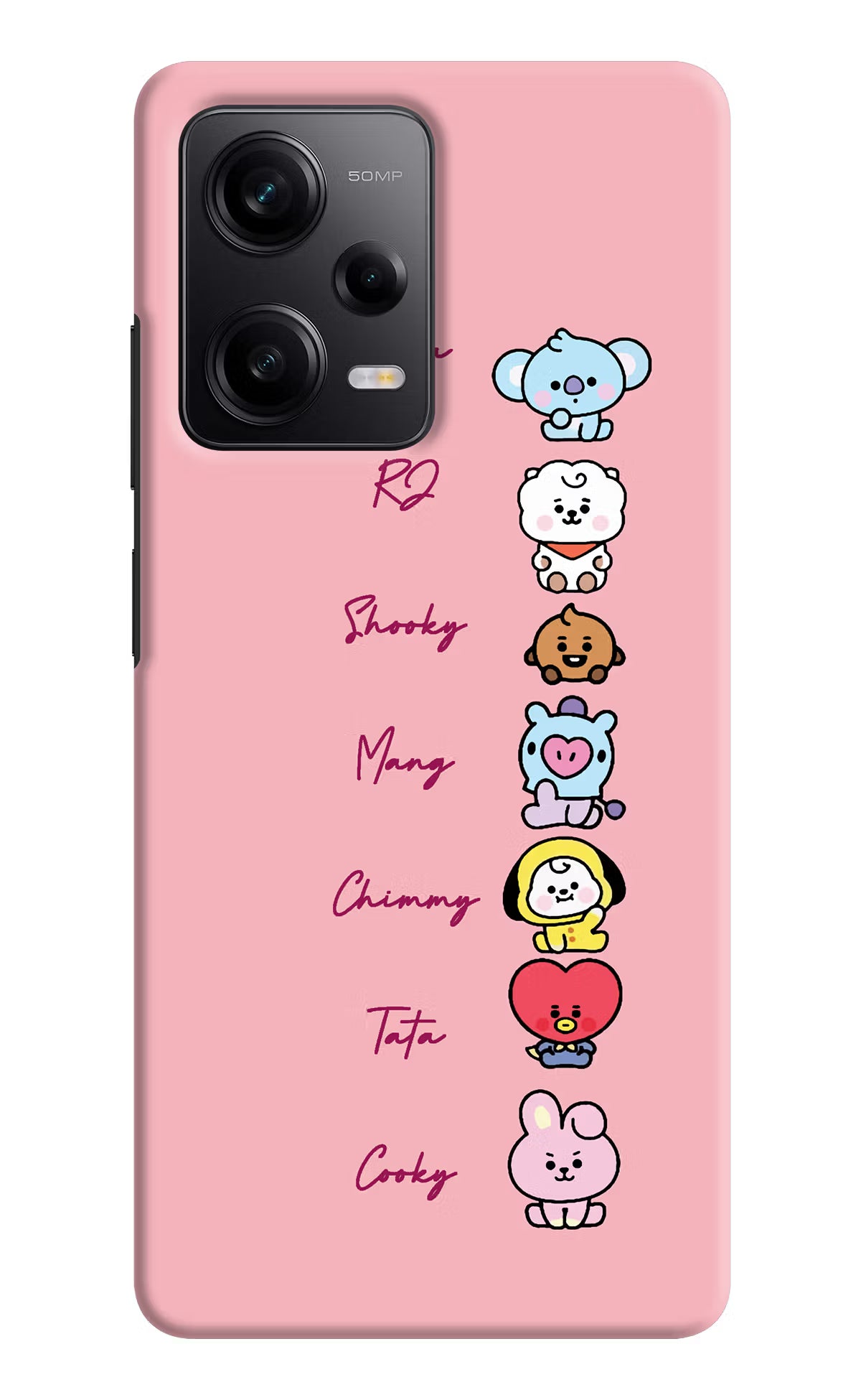 BTS names Redmi Note 12 5G Hard Case Back Cover by Casekaro