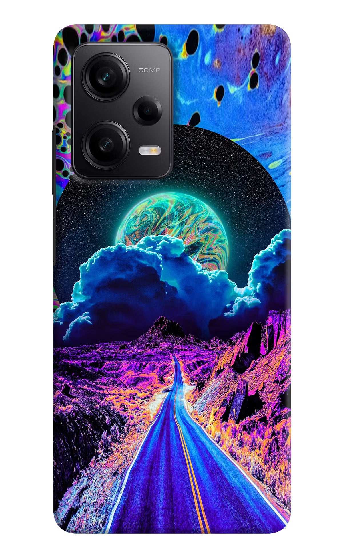 Psychedelic Painting Redmi Note 12 5G Hard Case Back Cover by Casekaro