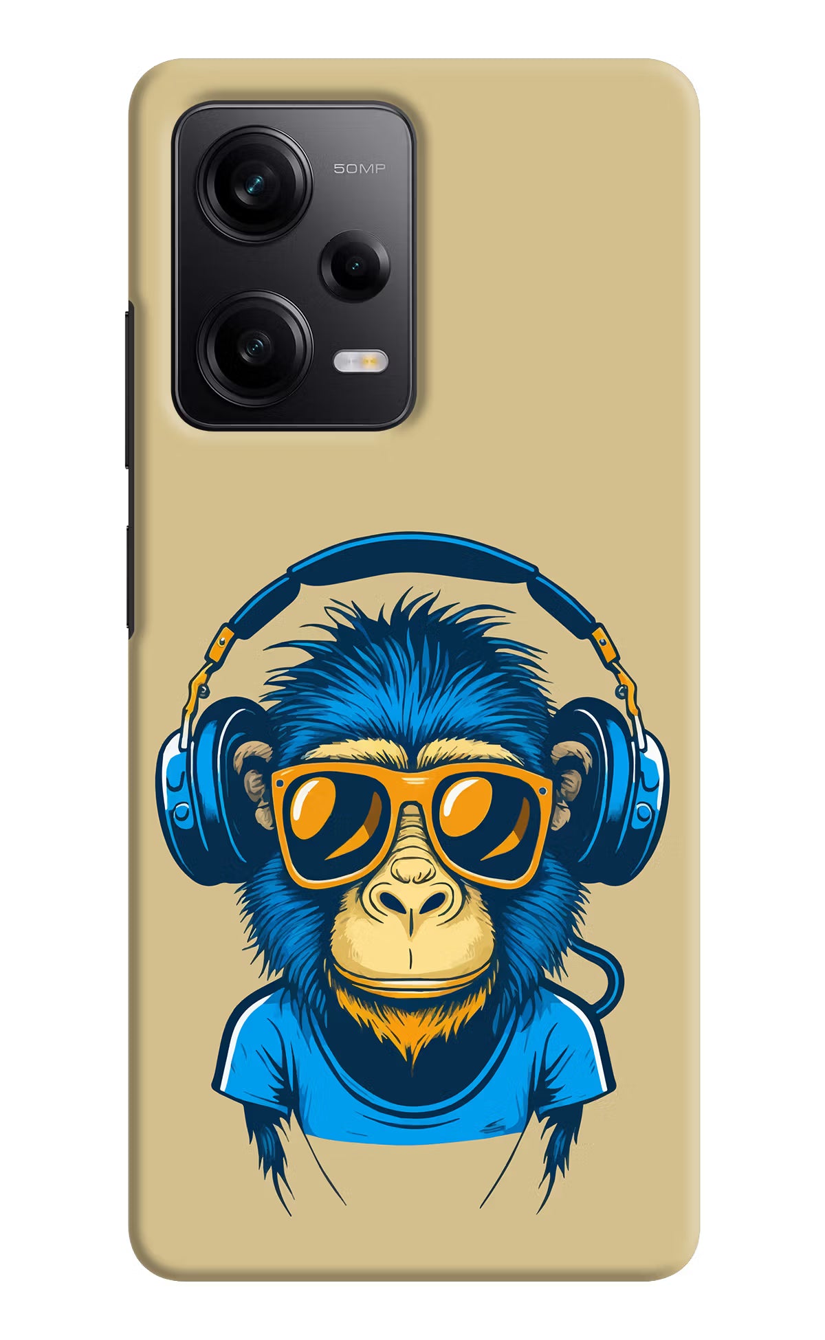 Monkey Headphone Redmi Note 12 5G Hard Case Back Cover by Casekaro