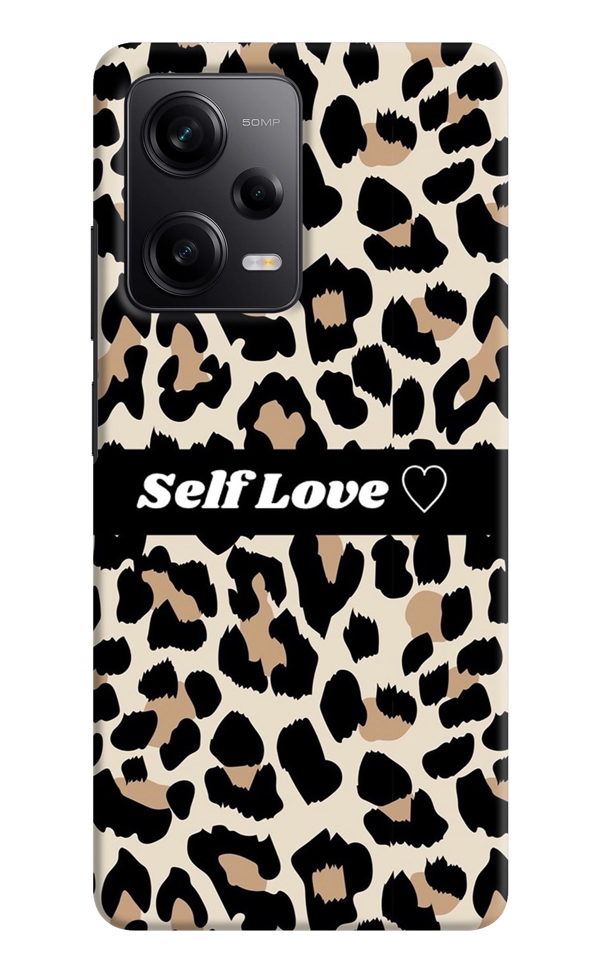 Leopard Print Self Love Redmi Note 12 5G Back Cover